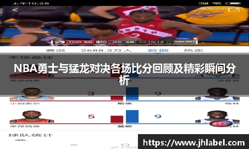NBA勇士与猛龙对决各场比分回顾及精彩瞬间分析